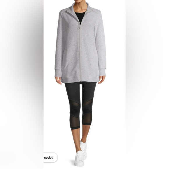 Avia Jackets & Blazers - AVÍA women’s light gray OTTOMAN TUNIC JACKET
